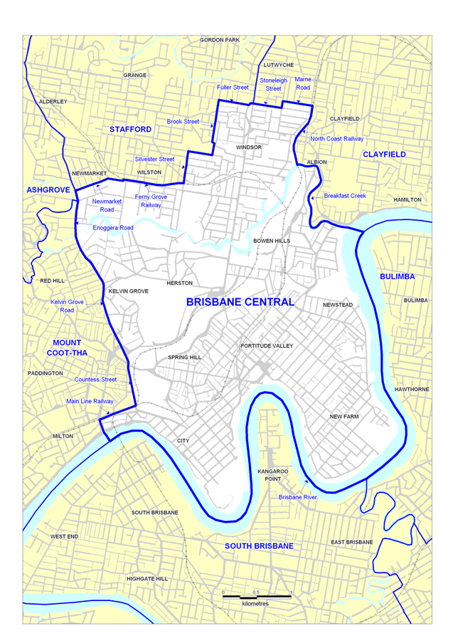 Maps And Districts : Brisbane - North : Brisbane Central